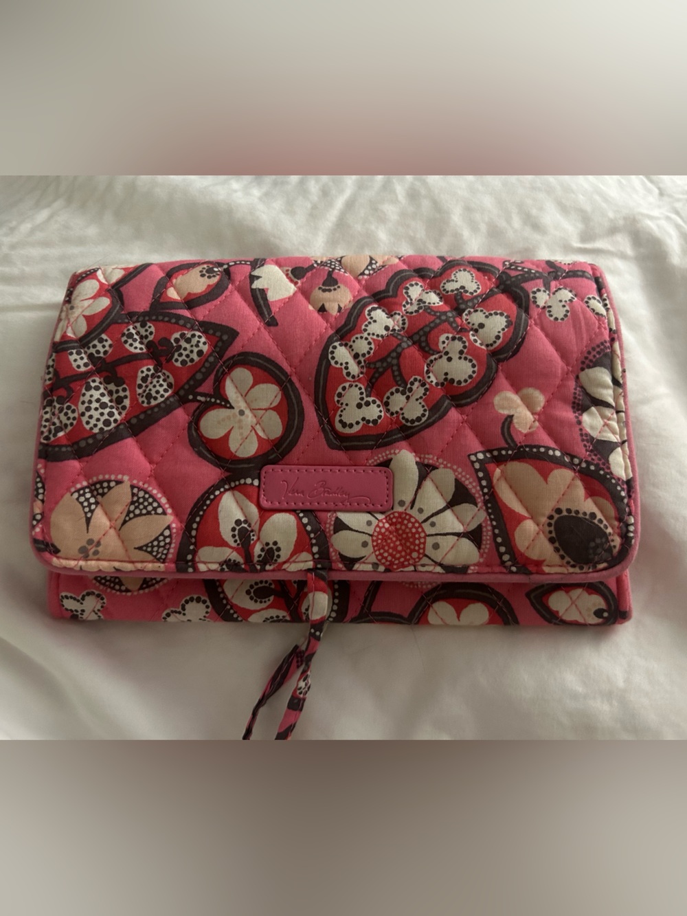VERA BRADLEY "BLUSH PINK" ALL WRAPPED UP JEWELRY ROLL